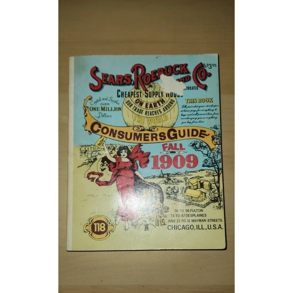 Vintage Sears Roebuck and Co Fall 1909 Consumers Guide Catalog 1979 Reprint EUC